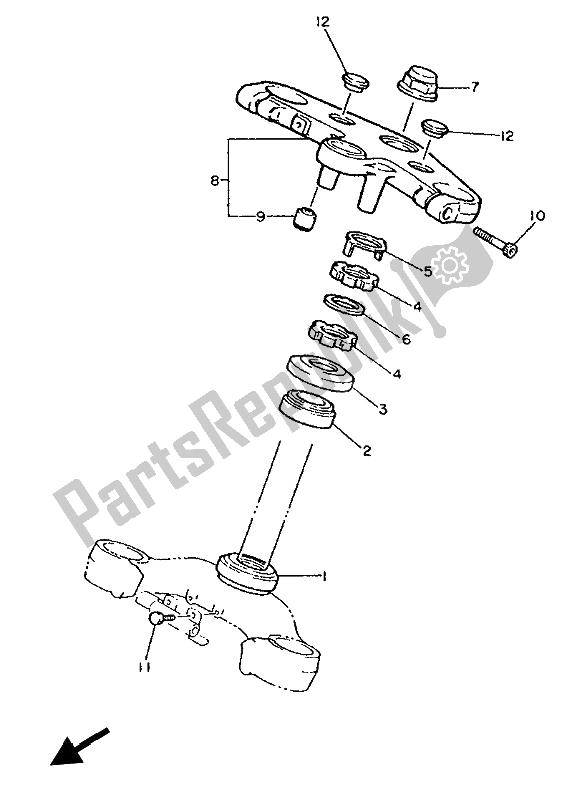 Tutte le parti per il Timone del Yamaha FZR 1000 1993