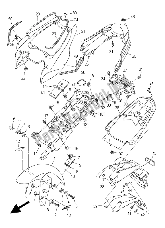 Toutes les pièces pour le Aile du Yamaha FZ8 NA 800 2014