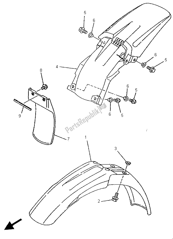 Toutes les pièces pour le Aile du Yamaha YZ 80 LW 1997