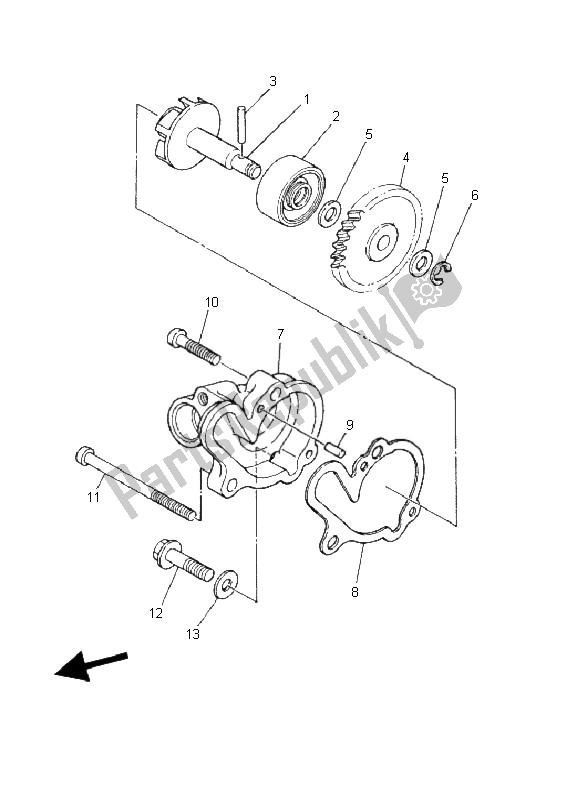 Tutte le parti per il Pompa Dell'acqua del Yamaha DT 125X 2006