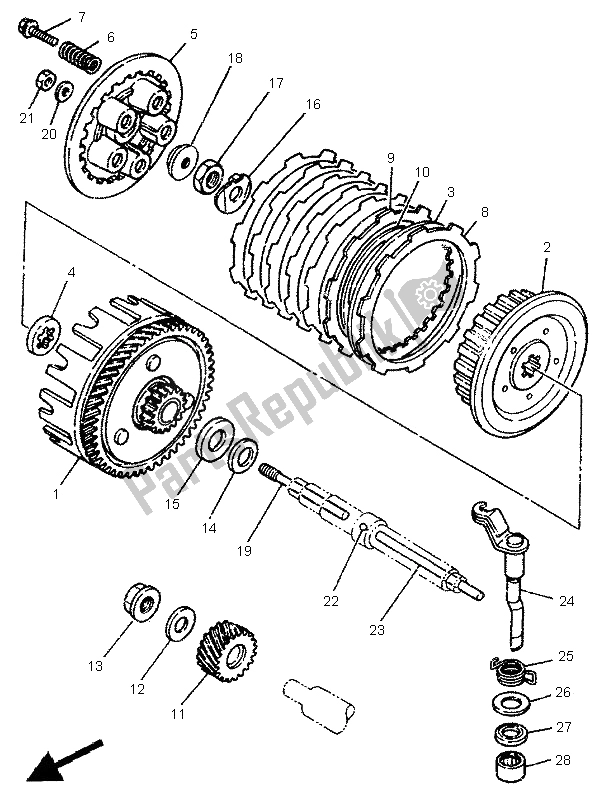 Wszystkie części do Sprz? G? O Yamaha TDR 125 1995