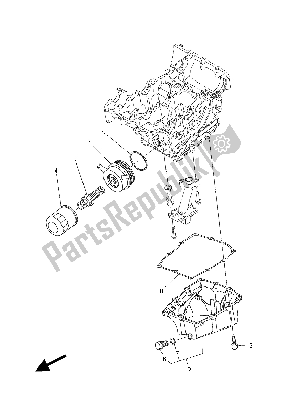 Todas as partes de Limpador De óleo do Yamaha MT-07 A 700 2015