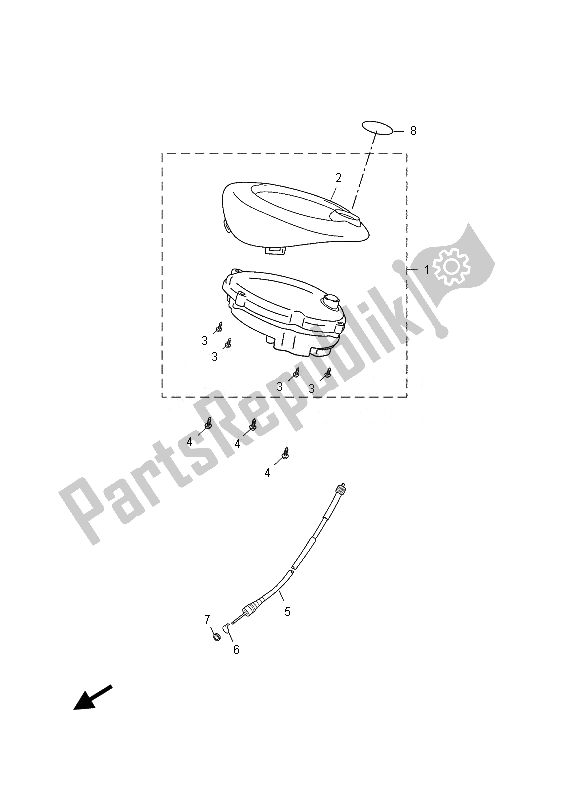 All parts for the Meter of the Yamaha YN 50E 2013