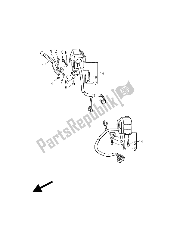 Toutes les pièces pour le Poignée Switch. Lever du Yamaha V MAX 12 1200 2002