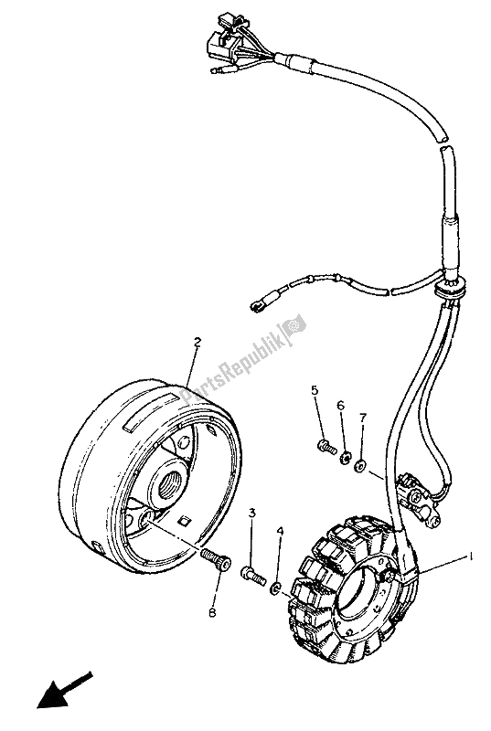 Todas las partes para Generador de Yamaha XT 600E 1994