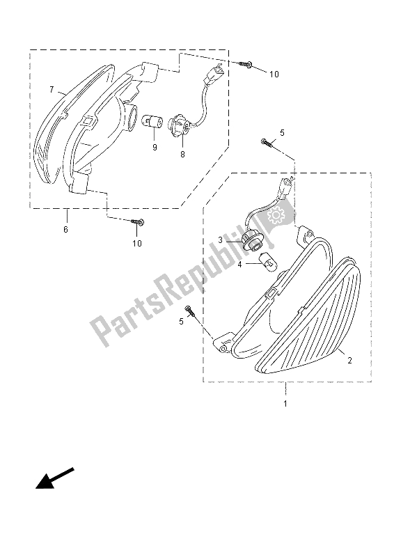 Todas las partes para Luz Intermitente de Yamaha YN 50 FU 2015