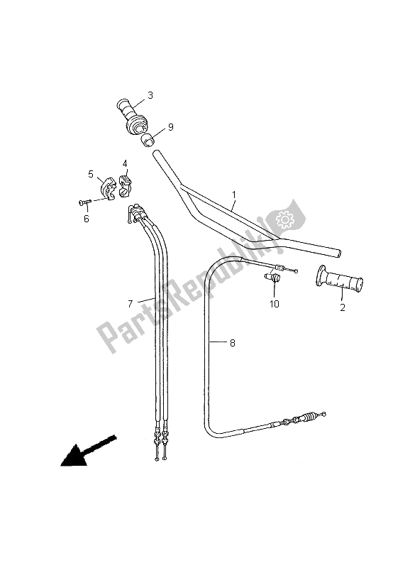 Wszystkie części do Uchwyt Kierownicy I Kabel Yamaha YZ 426F 2000