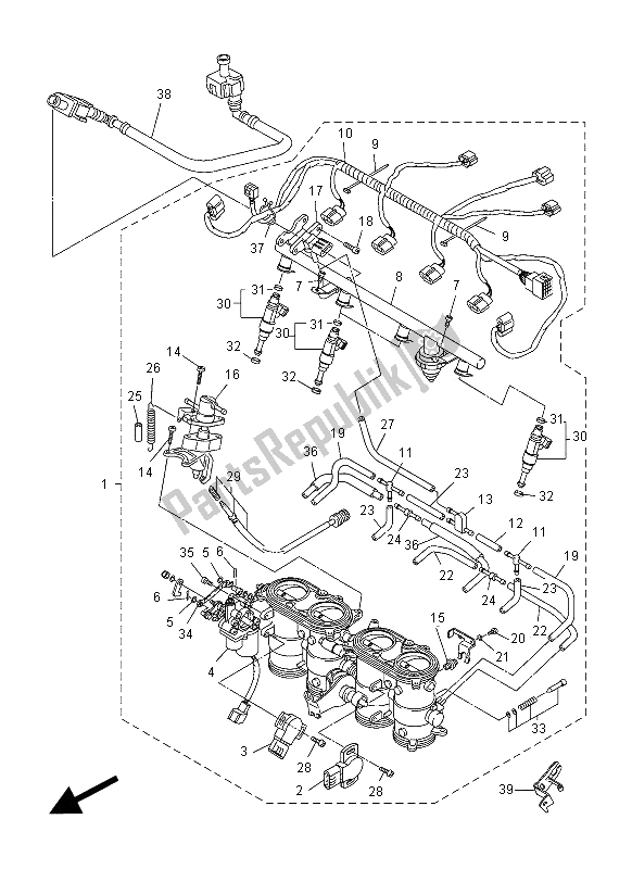 Tutte le parti per il Immissione 2 del Yamaha FZ1 SA 1000 2012