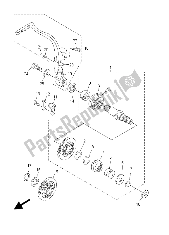 Tutte le parti per il Antipasto del Yamaha WR 450F 2003