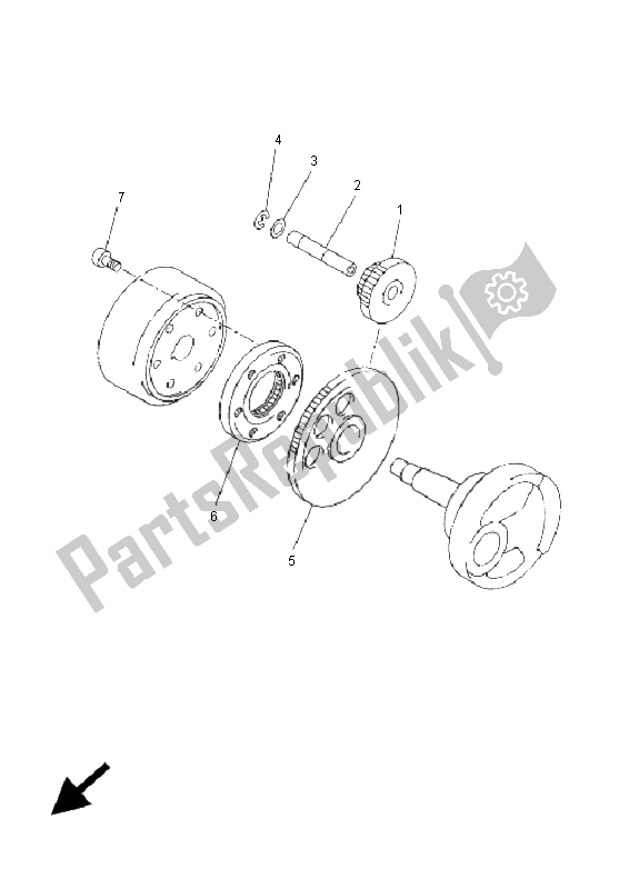 All parts for the Starter of the Yamaha YP 250R X MAX Black 2009