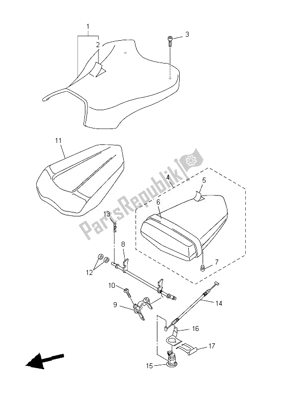 Todas las partes para Asiento de Yamaha YZF R6 600 2007