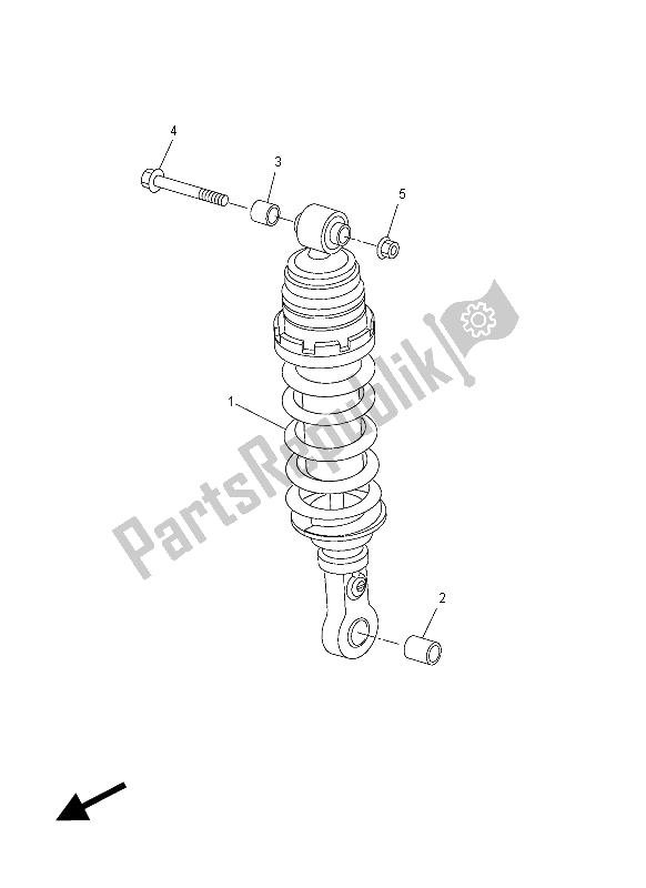 All parts for the Rear Suspension of the Yamaha FZ1 N 1000 2012