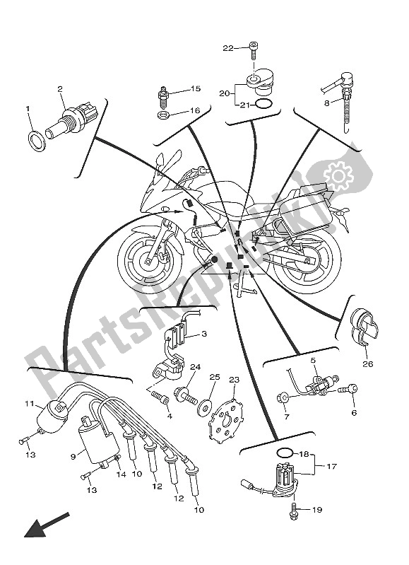 Todas las partes para Eléctrico 1 de Yamaha AJS6 SAP 2016