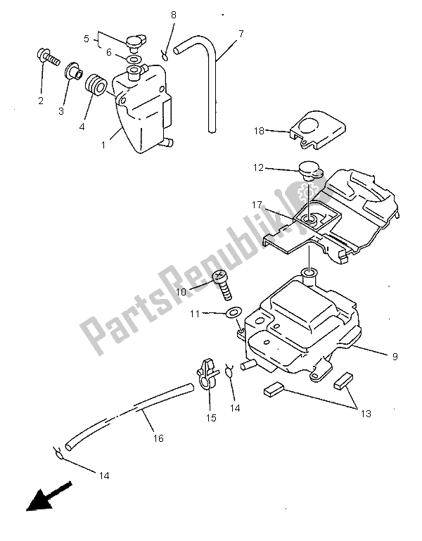 Wszystkie części do Zbiornik Oleju Yamaha TZR 125 1997