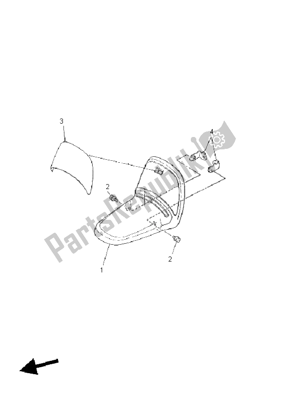 All parts for the Front Fender of the Yamaha PW 50 2011