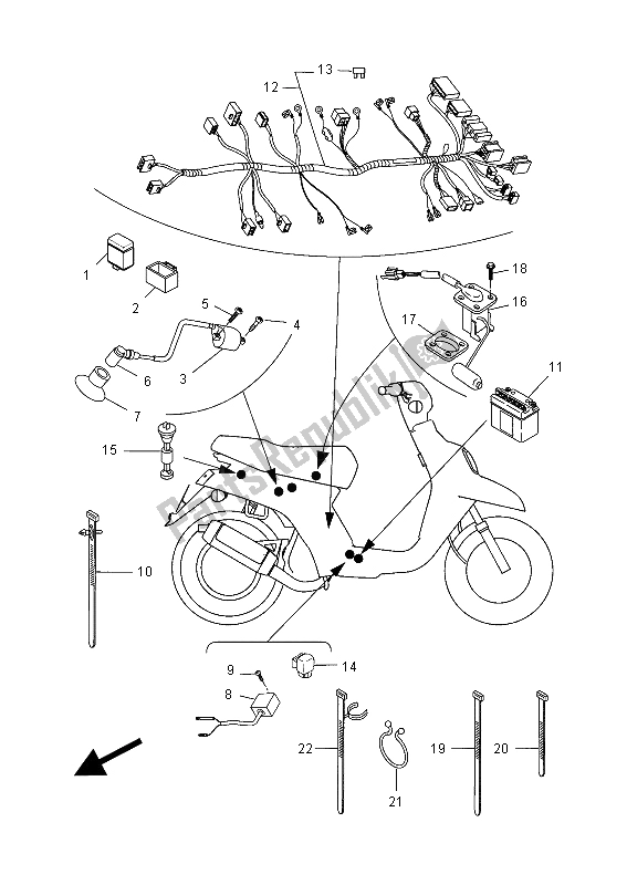 Wszystkie części do Elektryczny 2 Yamaha CW 50 2015