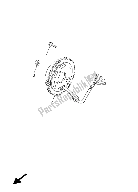 All parts for the Generator of the Yamaha TZR 50 2011