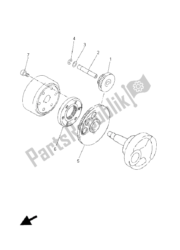 All parts for the Starter of the Yamaha VP 250 X City 2008