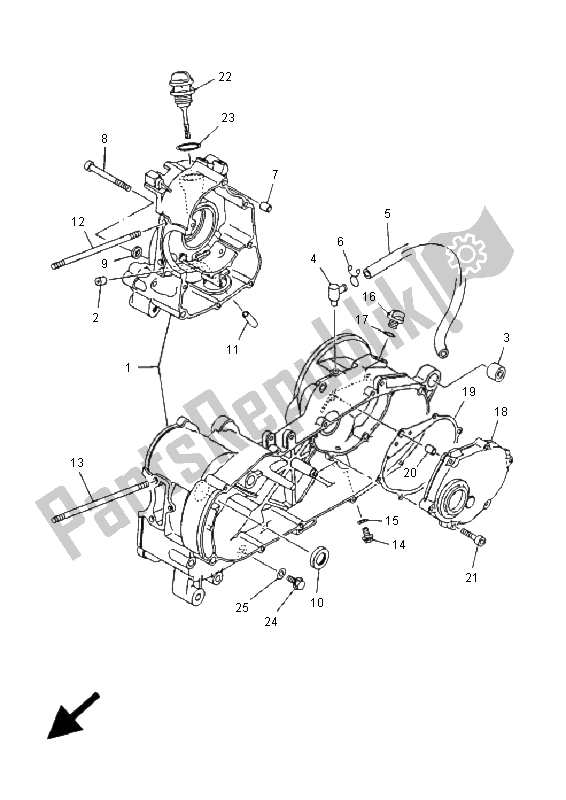 Tutte le parti per il Carter del Yamaha YP 180E Majesty 2005