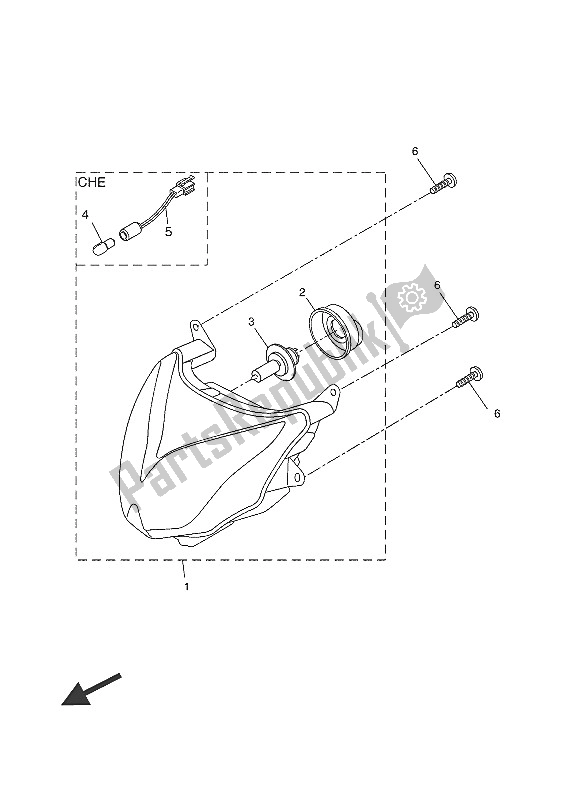 Alle onderdelen voor de Koplamp van de Yamaha NS 50 2016