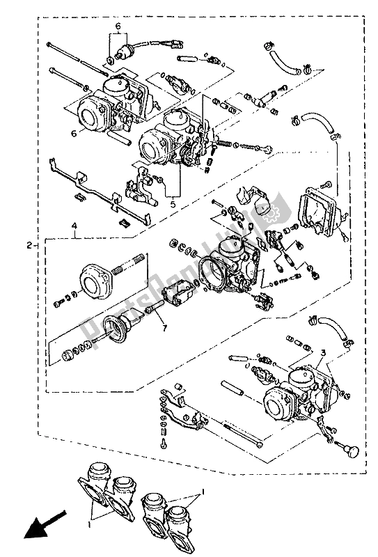 Tutte le parti per il Alternato (motore) (per Se) del Yamaha XJ 600S Diversion 1994