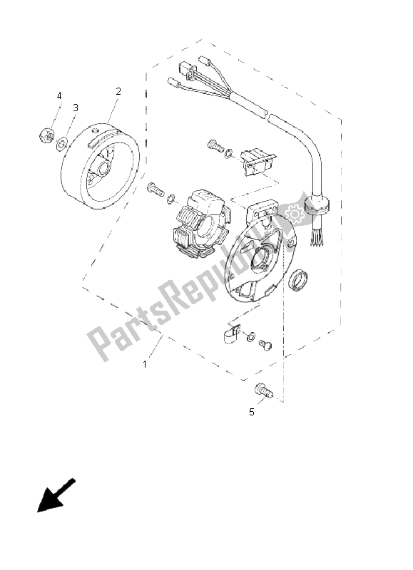 All parts for the Generator of the Yamaha CW 50 RS BWS 2009