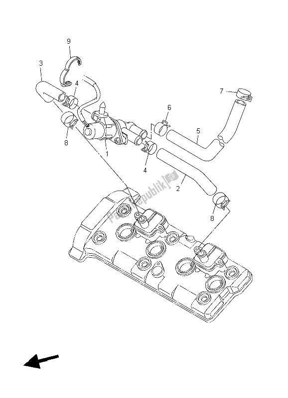 Toutes les pièces pour le Système D'induction D'air du Yamaha YZF R1 1000 2006