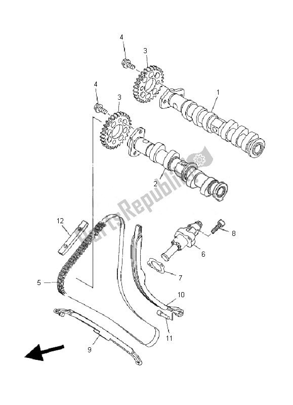 Todas las partes para árbol De Levas Y Cadena de Yamaha TDM 900 2007