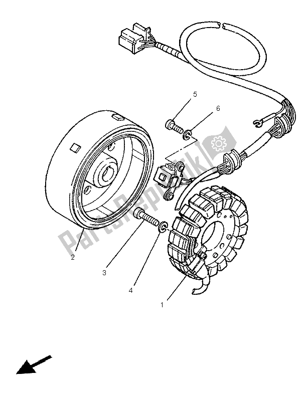 Wszystkie części do Generator Yamaha XV 250S 1999