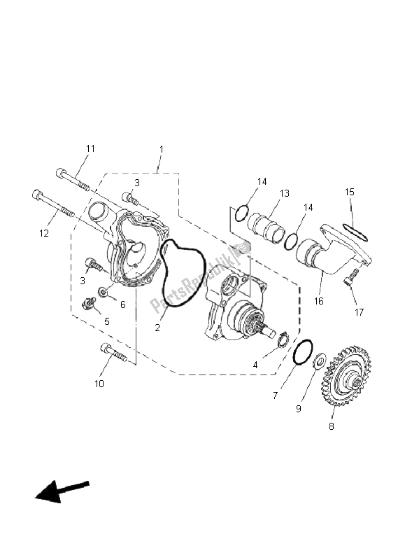 Toutes les pièces pour le Pompe à Eau du Yamaha TDM 900A 2008