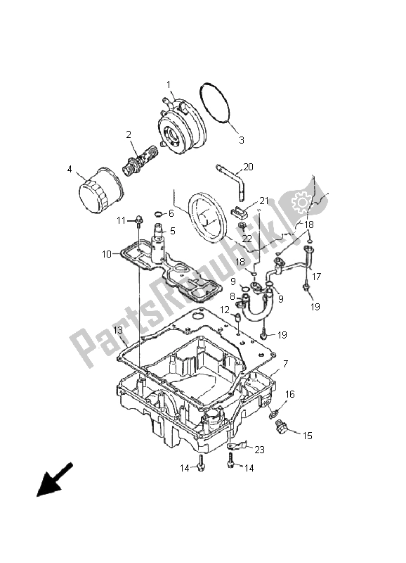 Tutte le parti per il Filtro Olio del Yamaha YZF 1000R Thunderace 2001