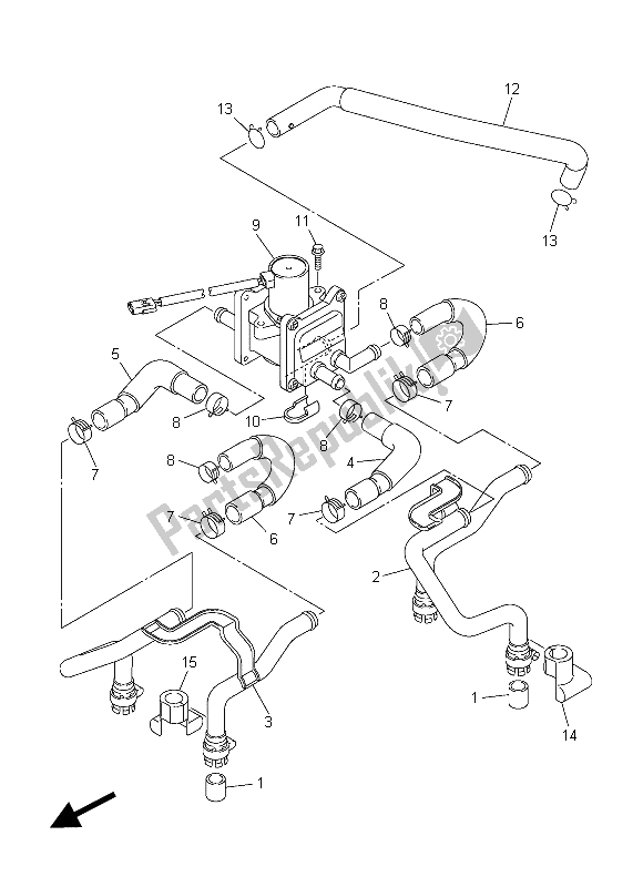 Toutes les pièces pour le Système D'induction D'air du Yamaha XJR 1300C 2015