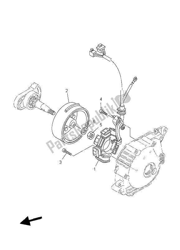 All parts for the Generator of the Yamaha TT R 90E 2006