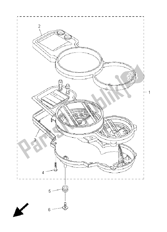 All parts for the Meter of the Yamaha FJR 1300 AS 2011