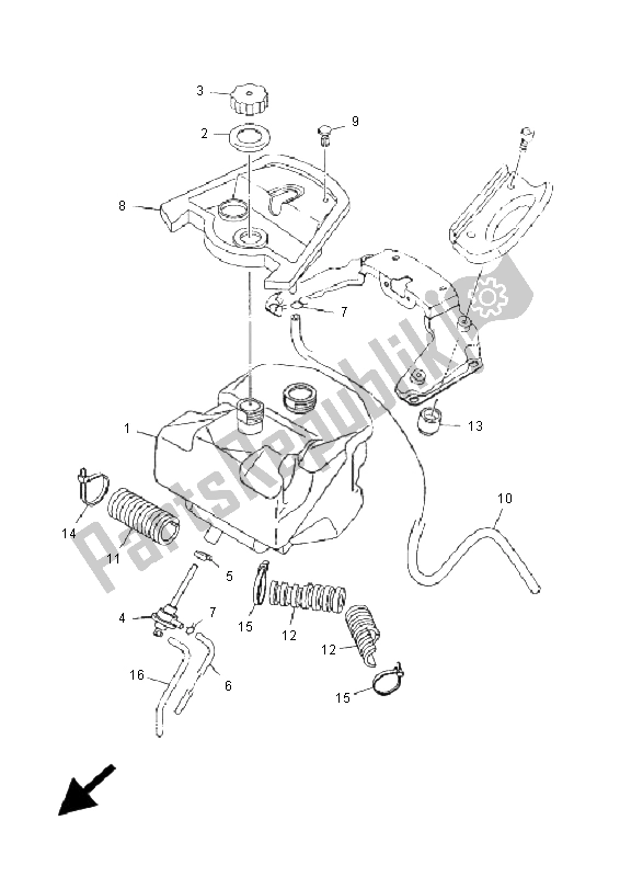 Tutte le parti per il Serbatoio Di Carburante del Yamaha YN 50 Neos 2005