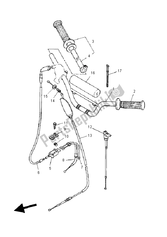 Tutte le parti per il Maniglia E Cavo Dello Sterzo del Yamaha PW 80 2011