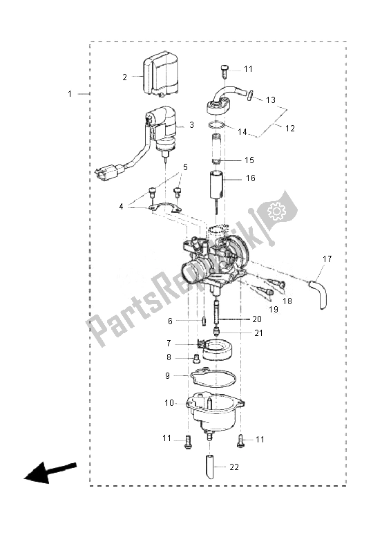 Tutte le parti per il Carburatore del Yamaha YQ 50L Aerox Race Replica 2010