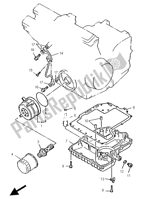 Toutes les pièces pour le Refroidisseur D'huile du Yamaha YZF 600R Thundercat 1997