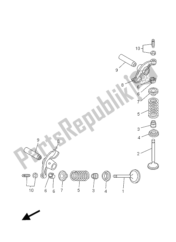 Toutes les pièces pour le Soupape du Yamaha YBR 125 ED 2012