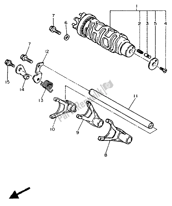 Tutte le parti per il Camma Cambio E Forcella del Yamaha FZ 750 Genesis 1988