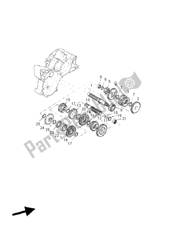 Wszystkie części do Przenoszenie Yamaha TZR 50 2010