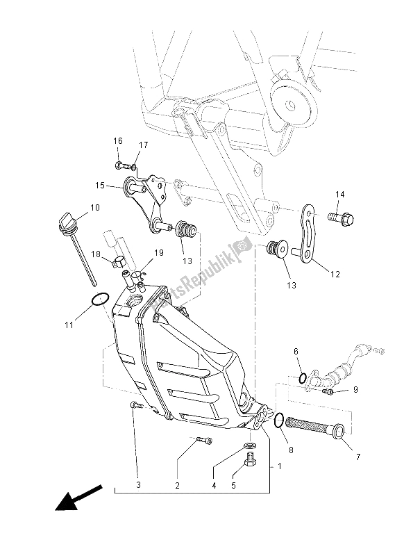 Tutte le parti per il Serbatoio Dell'olio del Yamaha MT 03 660 2008