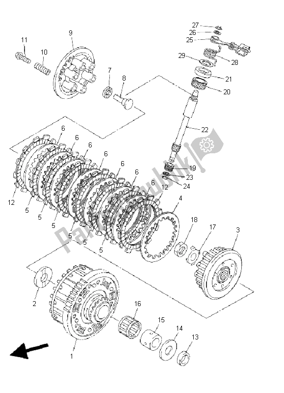 Tutte le parti per il Frizione del Yamaha FZ6 NHG 600 2008