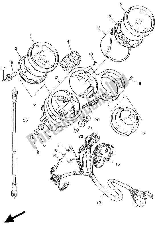 Toutes les pièces pour le Mètre du Yamaha FZ 750 Genesis 1991