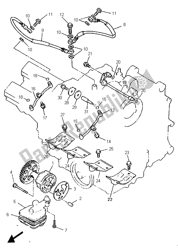 Toutes les pièces pour le La Pompe à Huile du Yamaha YZF 750 SP 1995