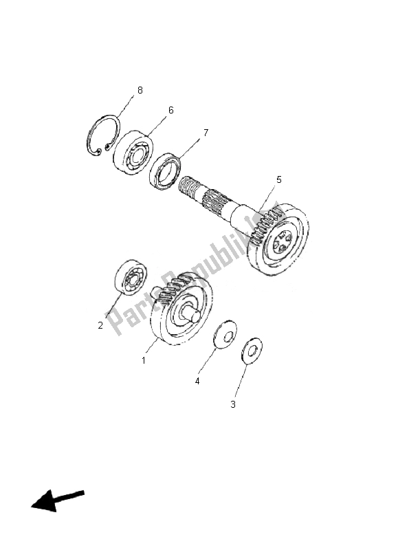 All parts for the Transmission of the Yamaha CS 50R AC JOG 2010