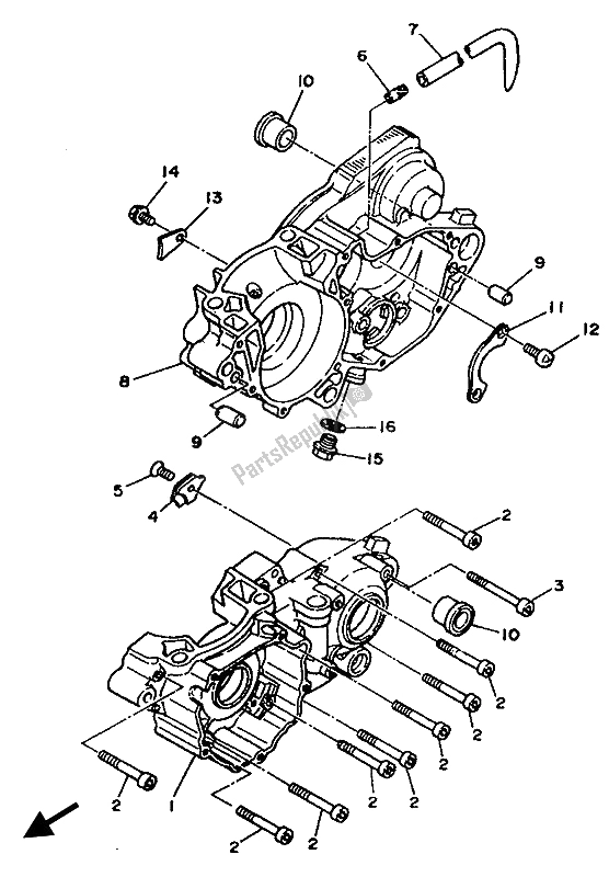 Tutte le parti per il Carter del Yamaha YZF 250 LC 1994