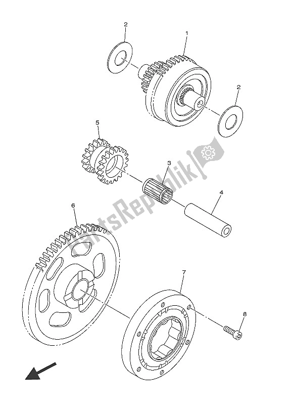 Toutes les pièces pour le Embrayage De Démarrage du Yamaha YZ 450 FX 2016