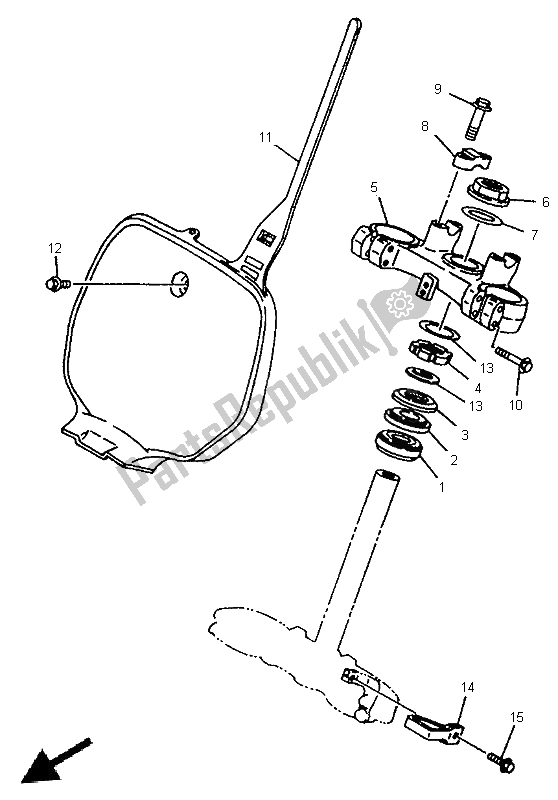 Wszystkie części do Sterowniczy Yamaha YZ 250 1997