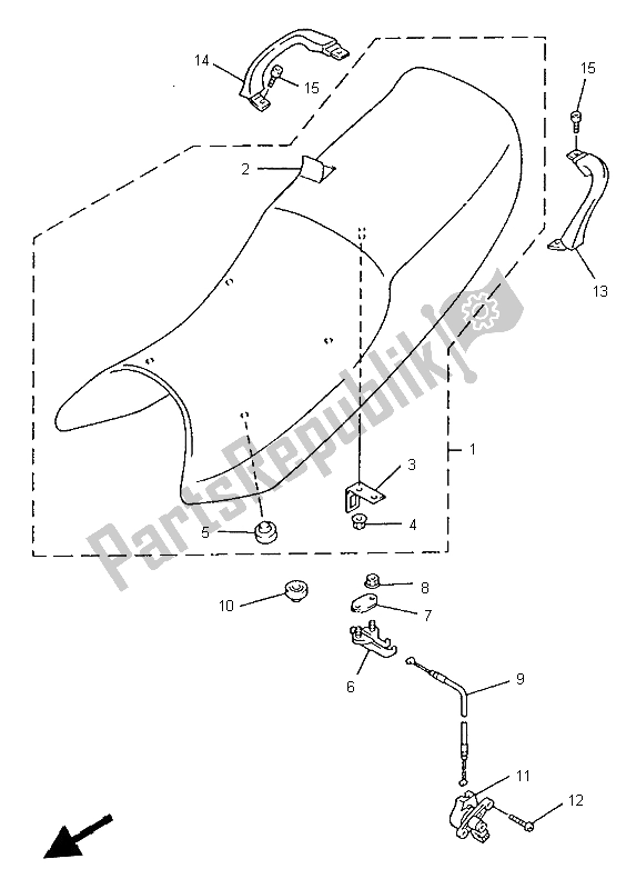 Toutes les pièces pour le Siège du Yamaha YZF 600R Thundercat 1997